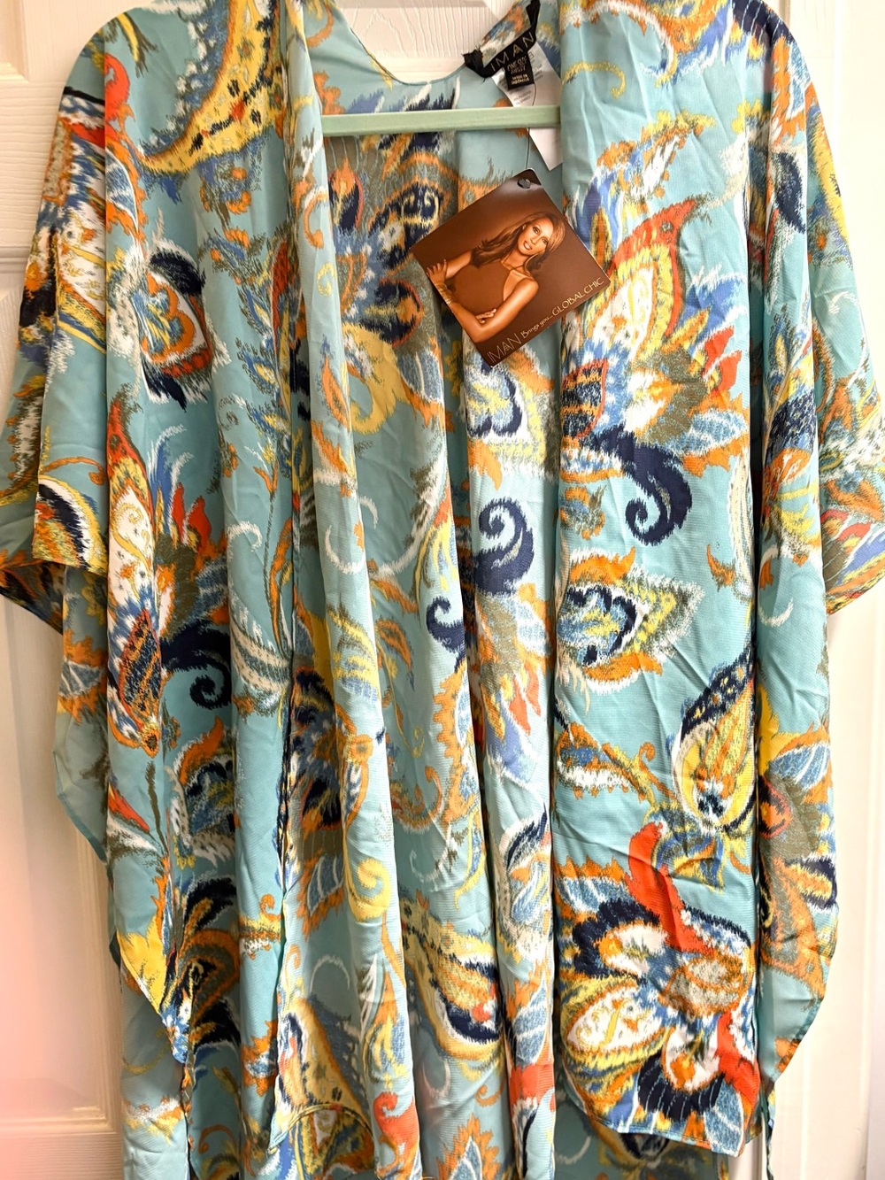 IMAN Global Chic Chiffon multi-use kimono wrap